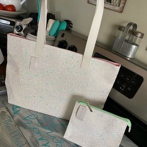 Clinique purse and make up bag